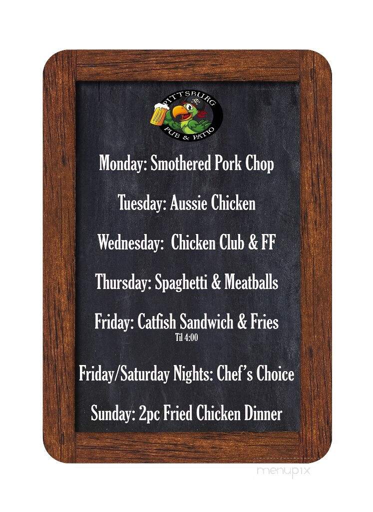 Pittsburg Pub and Patio - Pittsburg, MO menu_pic