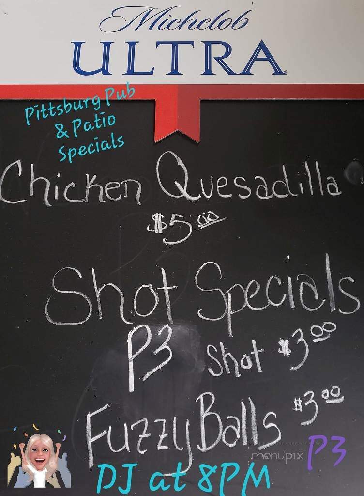 Pittsburg Pub and Patio - Pittsburg, MO menu_pic
