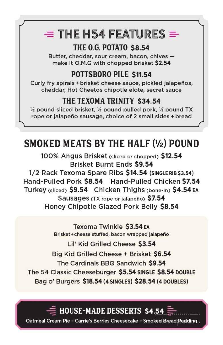 Hamm's 54 - Pottsboro, TX menu_pic