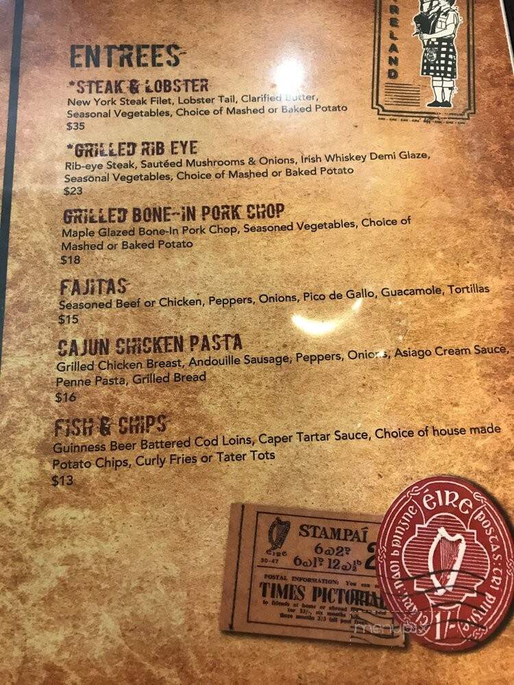 McGill's Pint & Platter - Cripple Creek, CO menu_pic