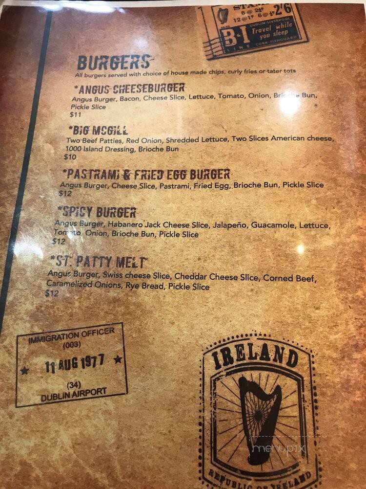 McGill's Pint & Platter - Cripple Creek, CO menu_pic