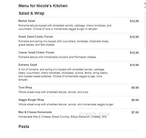 Nicole's Kitchen - Allenhurst, NJ menu_pic