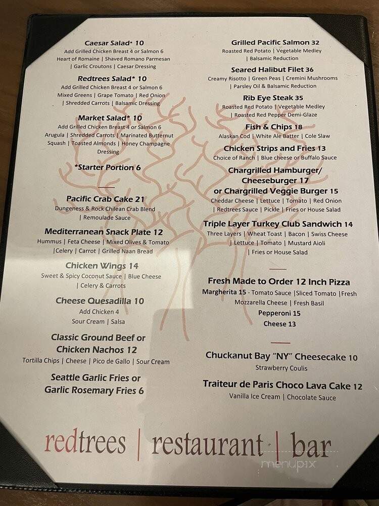 Redtrees Restaurant + Bar - Seattle, WA menu_pic