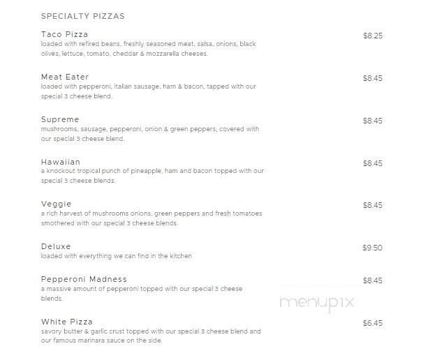 Fort Ball Pizza Palace - Fremont, OH menu_pic
