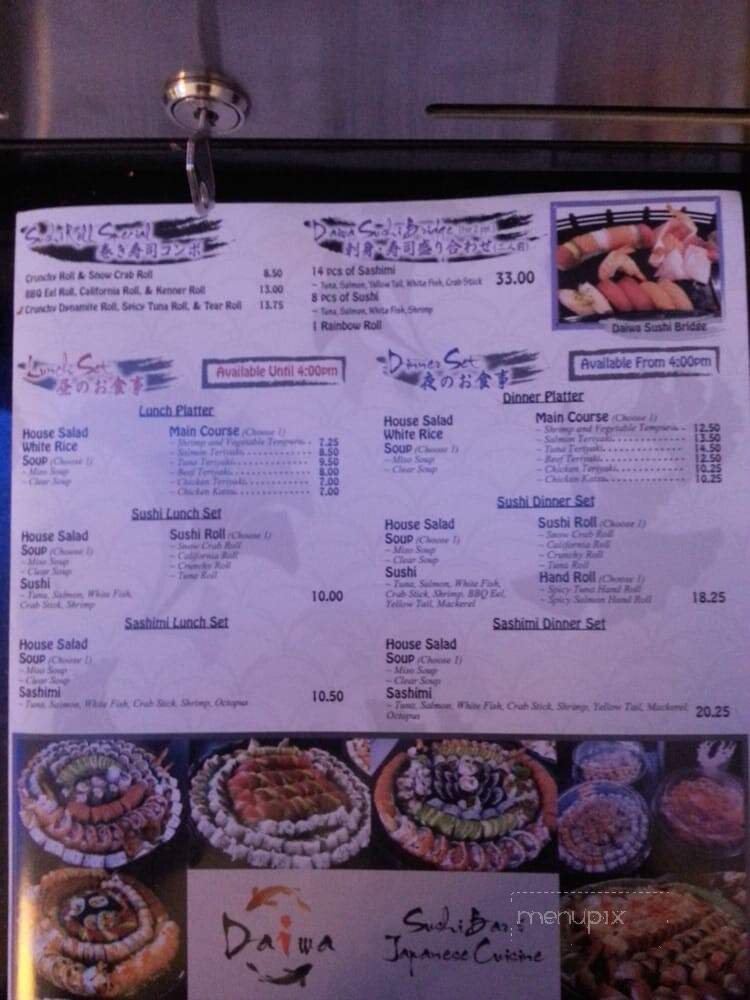 Daiwa Sushi Bar Japanese Cuisine - Marrero, LA menu_pic