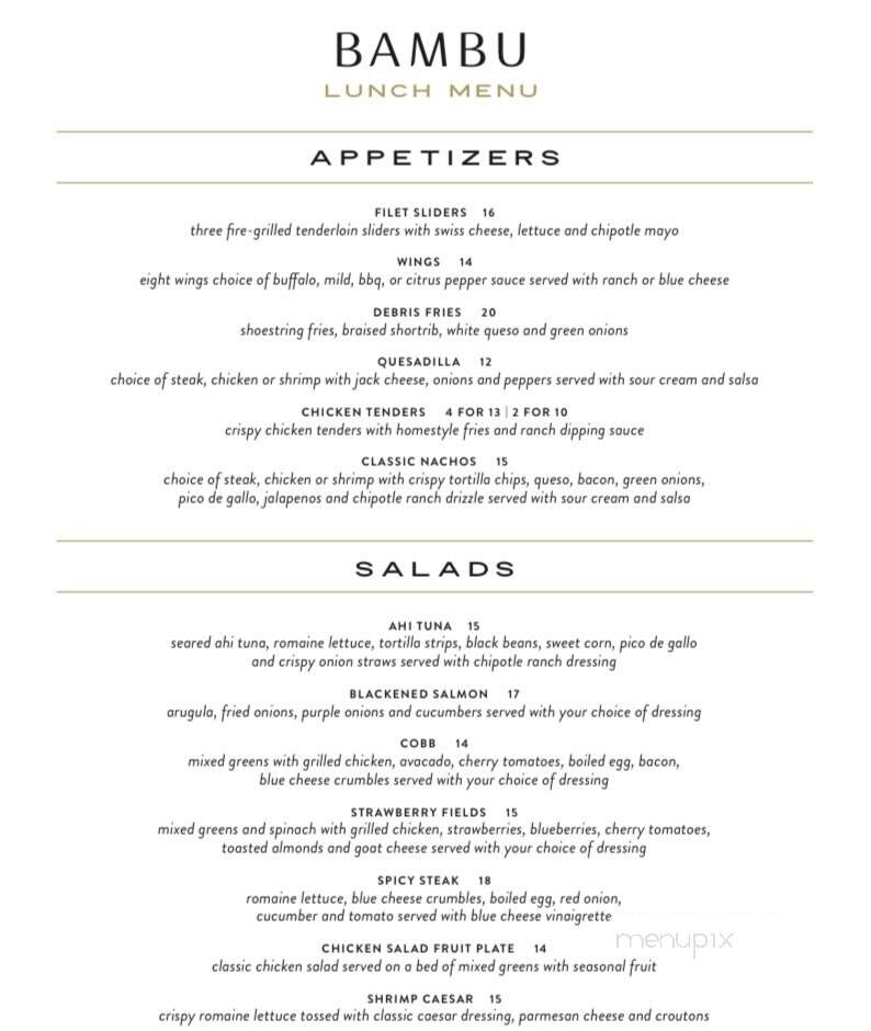 Copper Grille at the Canebrake Country Club - Hattiesburg, MS menu_pic