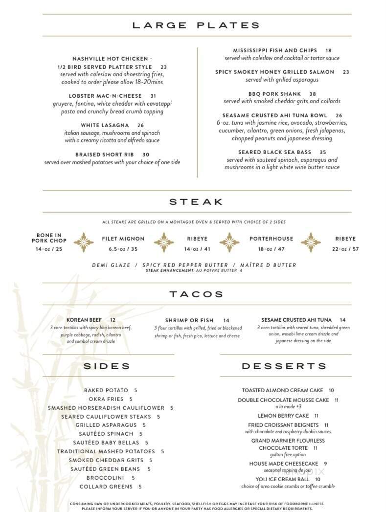 Copper Grille at the Canebrake Country Club - Hattiesburg, MS menu_pic