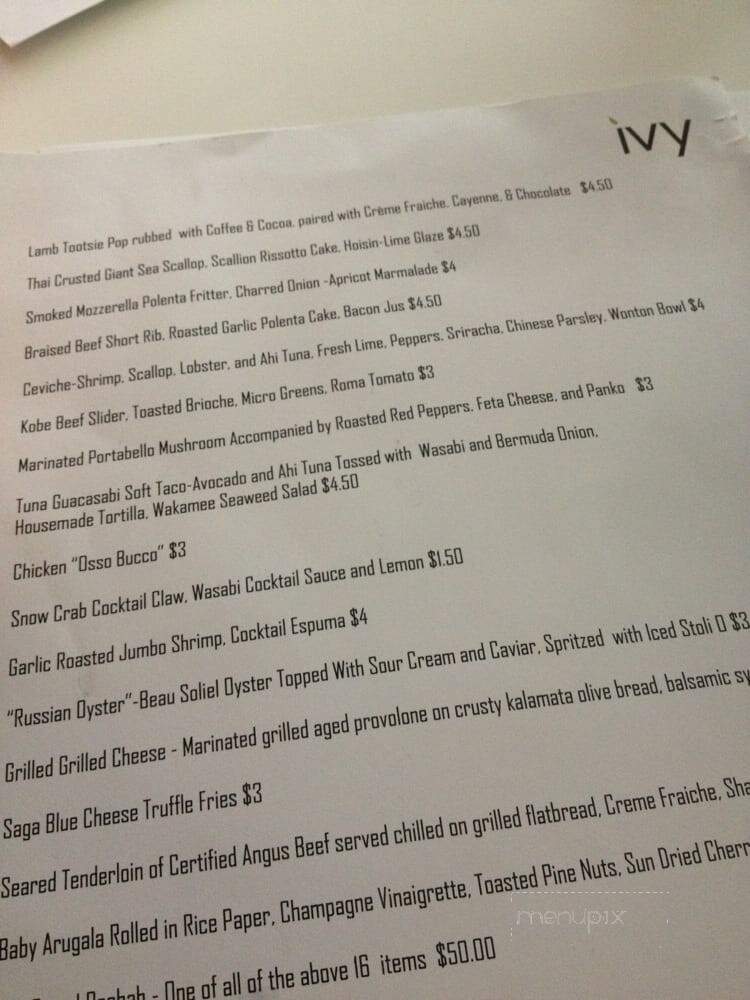 Ivy - Dewey Beach, DE menu_pic