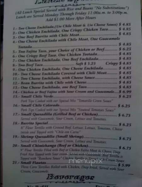 Gabriela's Mexican Grill - Farmington, AR menu_pic