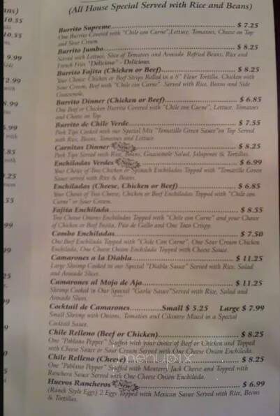 Gabriela's Mexican Grill - Farmington, AR menu_pic
