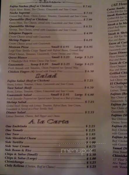 Gabriela's Mexican Grill - Farmington, AR menu_pic