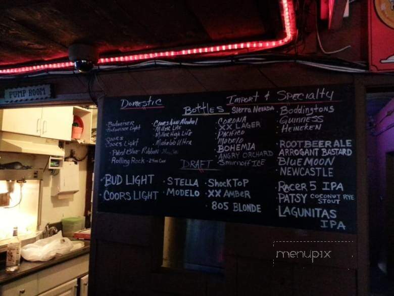 Pump Room - Orange, CA menu_pic