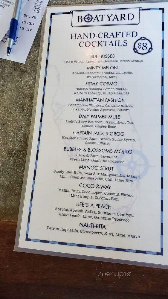 Bimini Boatyard Bar & Grill - Fort Lauderdale, FL menu_pic