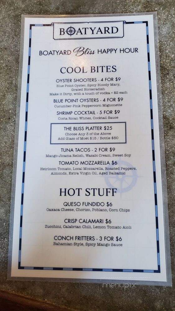 Bimini Boatyard Bar & Grill - Fort Lauderdale, FL menu_pic