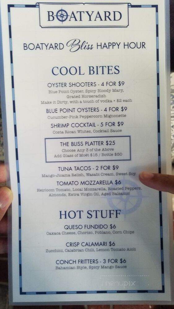 Bimini Boatyard Bar & Grill - Fort Lauderdale, FL menu_pic