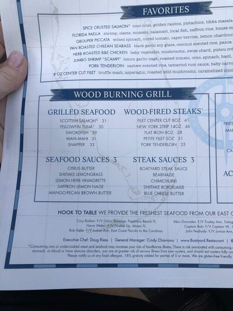 Bimini Boatyard Bar & Grill - Fort Lauderdale, FL menu_pic