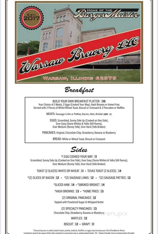 Warsaw Brewing Corp - Warsaw, IL menu_pic