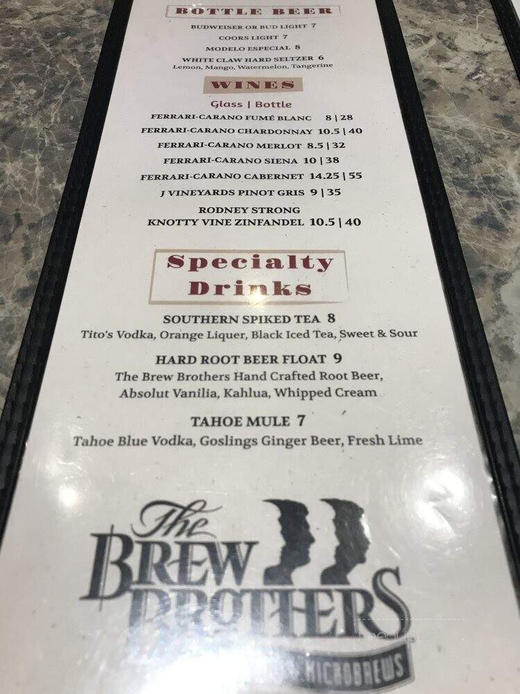 Brew Brothers at Eldorado Hotel and Casino - Reno, NV menu_pic