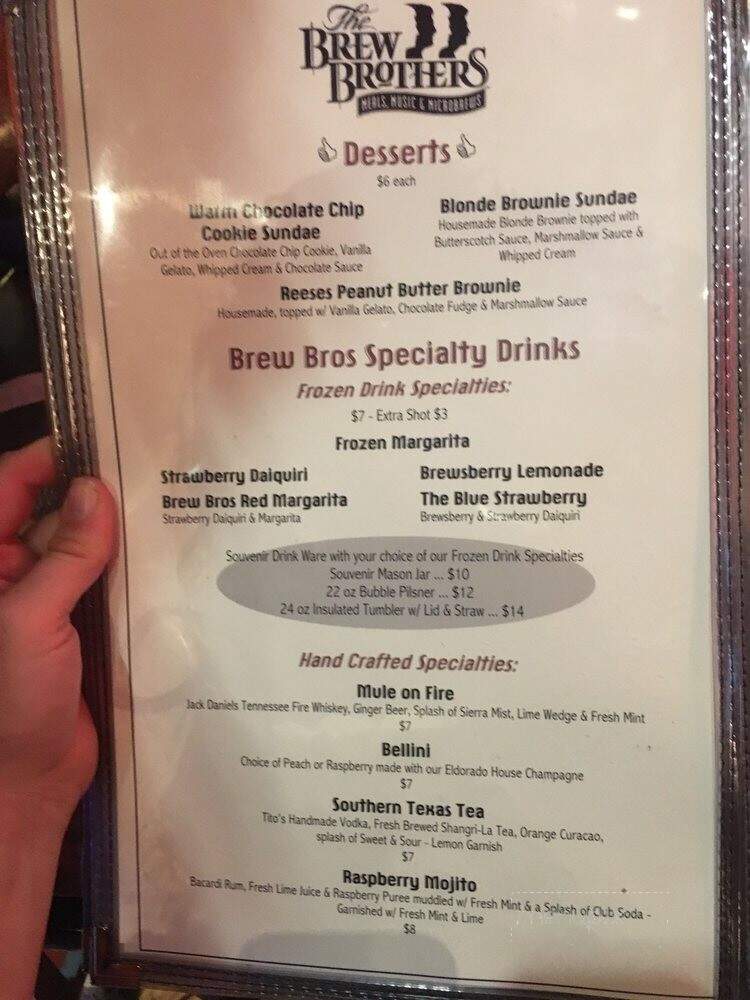 Brew Brothers at Eldorado Hotel and Casino - Reno, NV menu_pic