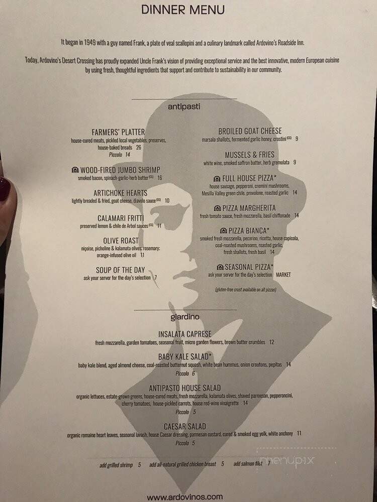 Ardovino's Desert Crossing - Sunland Park, NM menu_pic