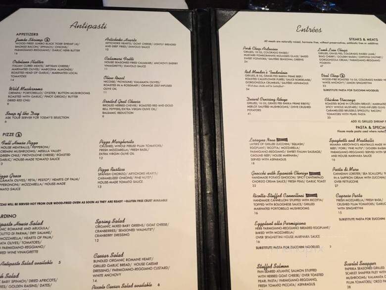 Ardovino's Desert Crossing - Sunland Park, NM menu_pic