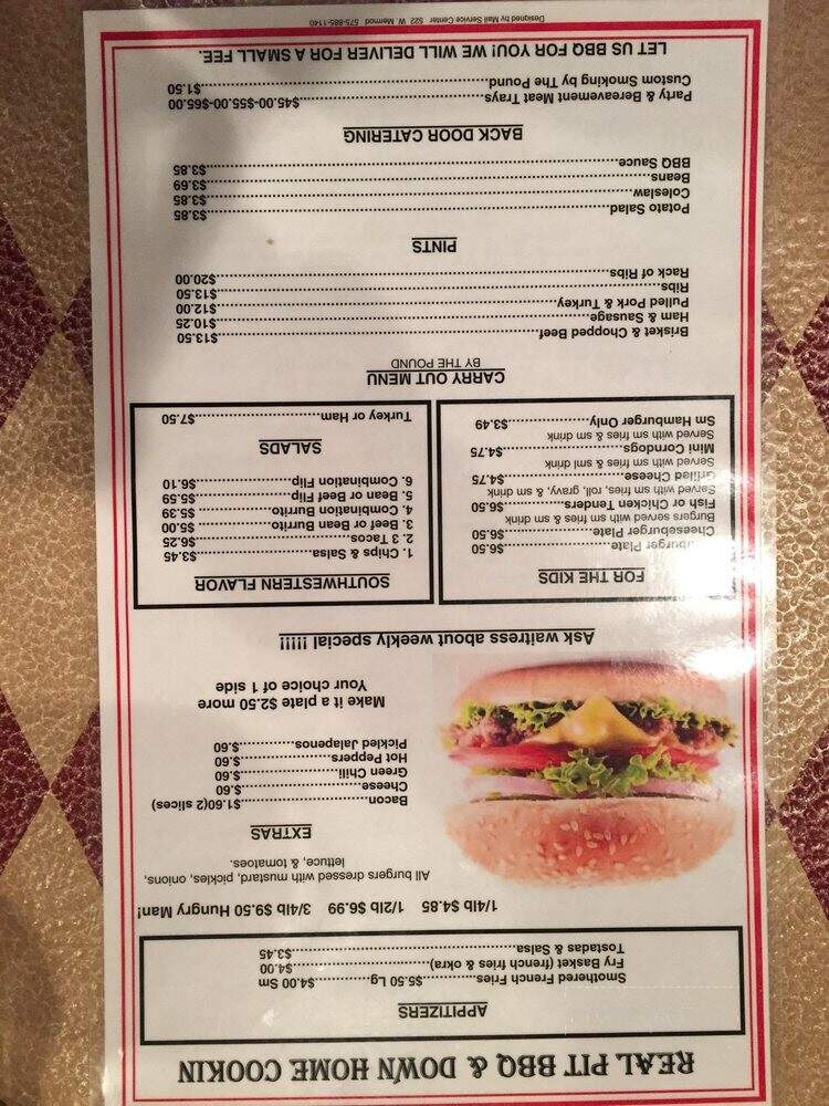 Danny's Place - Carlsbad, NM menu_pic