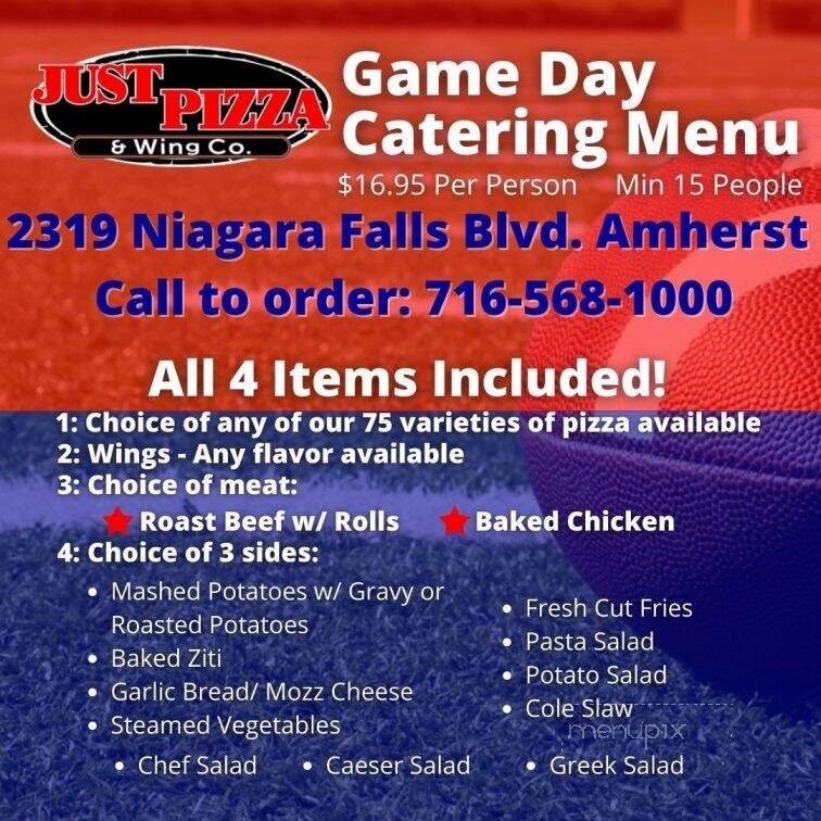 Just Pizza - Williamsville, NY menu_pic