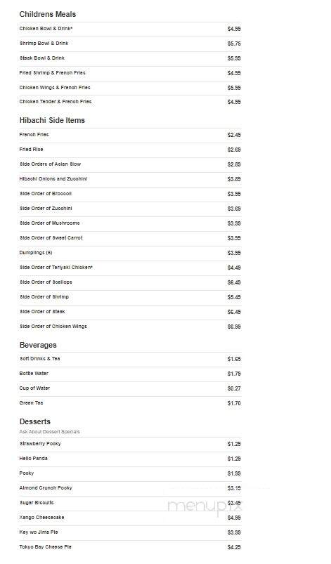 Tokyo Express - Clinton, NC menu_pic