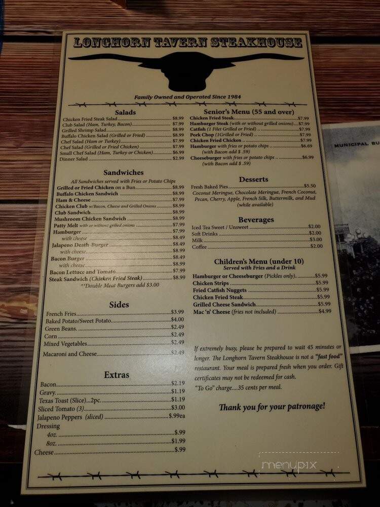 Longhorn Tavern Steak House - Bryan, TX