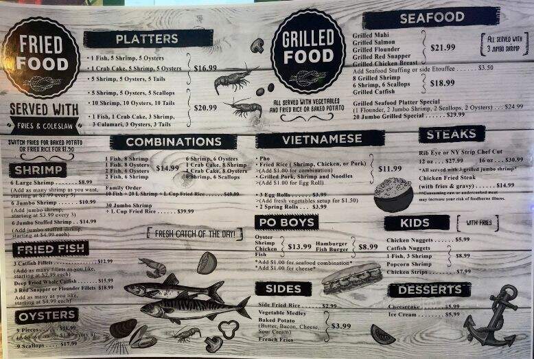 Texas Seafood Express - Victoria, TX menu_pic