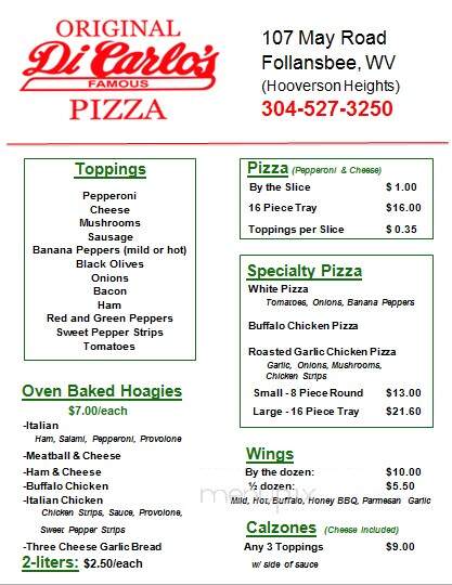 Dicarlo Brothers Pizza - Follansbee, WV