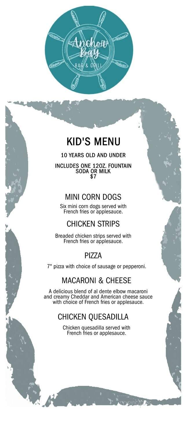 Anchor Bay Bar & Grill - Wisconsin Rapids, WI menu_pic