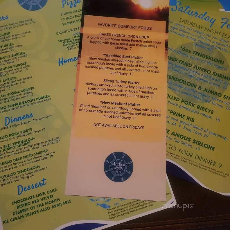 Anchor Bay Bar & Grill - Wisconsin Rapids, WI menu_pic