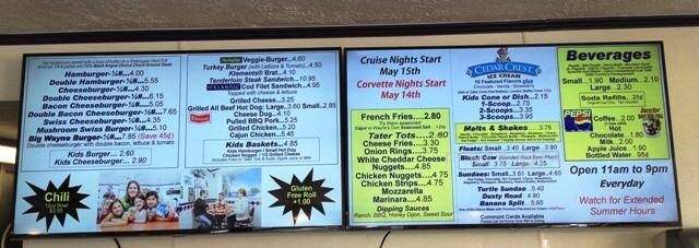 Wayne's Drive-In - Cedarburg, WI menu_pic