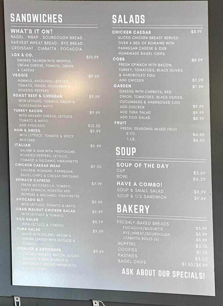 Cohen's Bagel Co - Madison, CT menu_pic