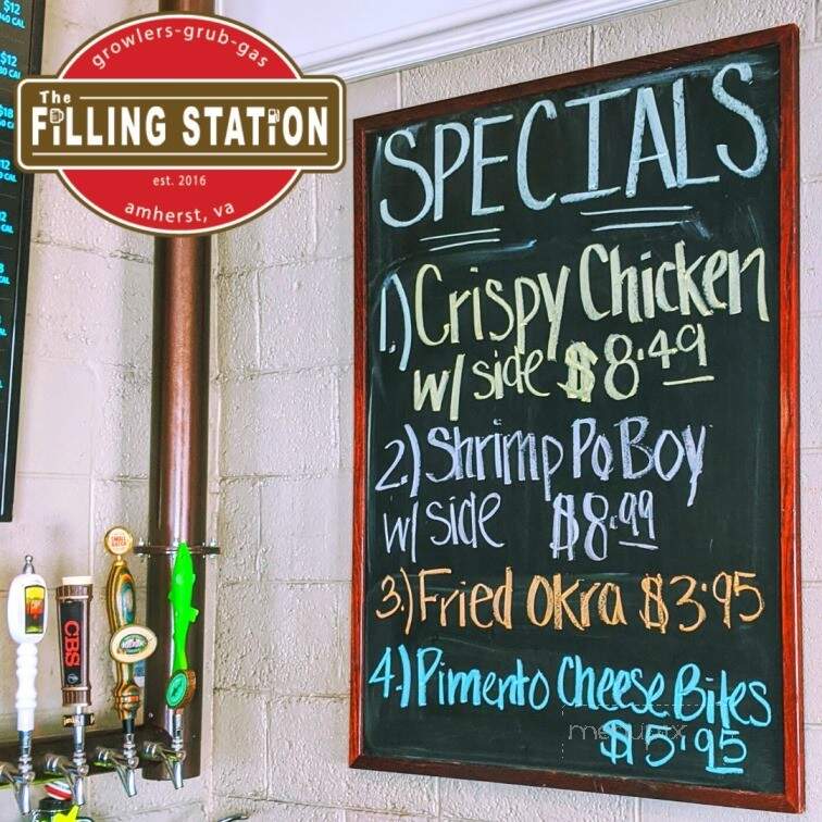 The Filling Station - Amherst, VA menu_pic