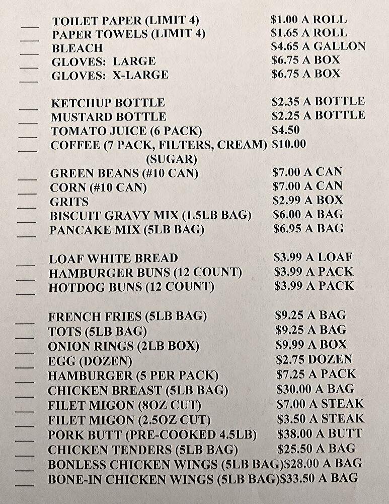 The Filling Station - Amherst, VA menu_pic