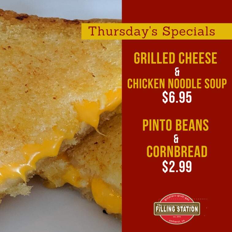 The Filling Station - Amherst, VA menu_pic