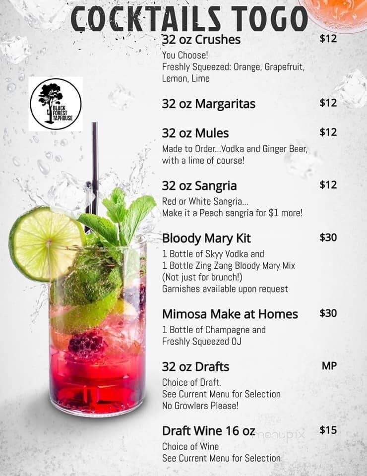 Black Forest Tap House - Fallston, MD menu_pic