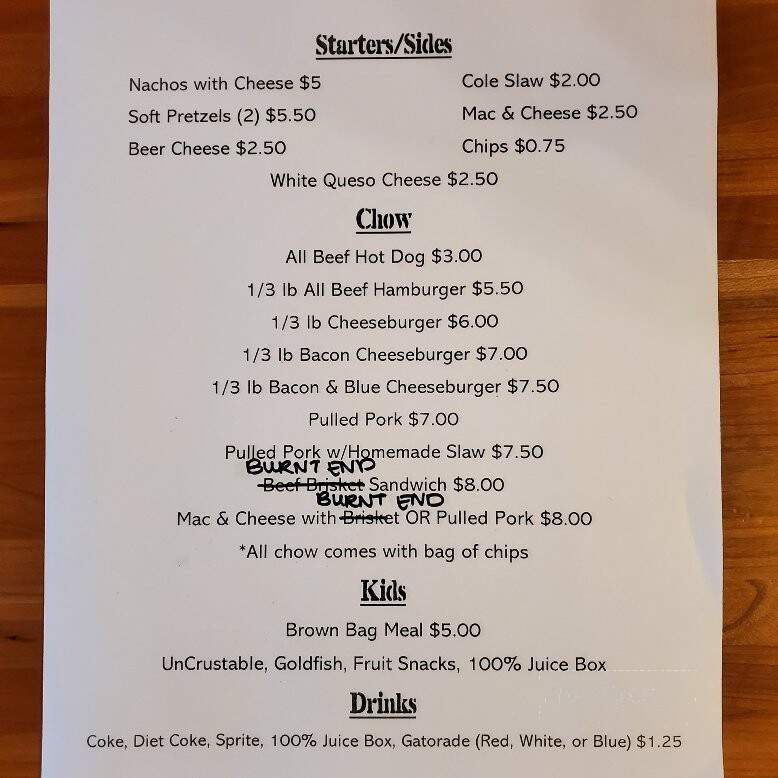 Patriot Acres Farm Brewery - Sudlersville, MD menu_pic
