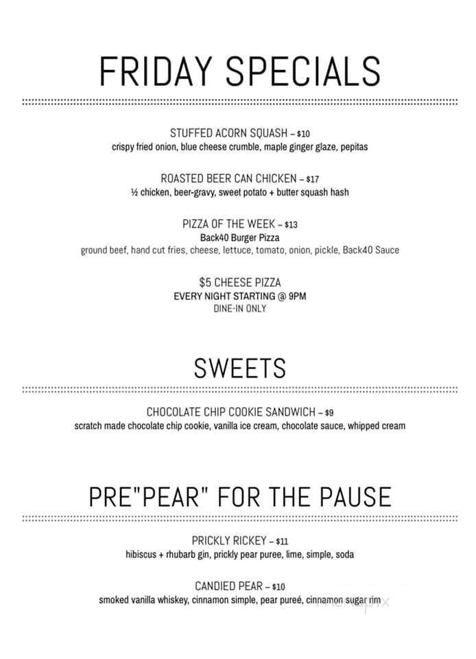 Black Oak Kitchen & Drinks - Coventry, RI menu_pic