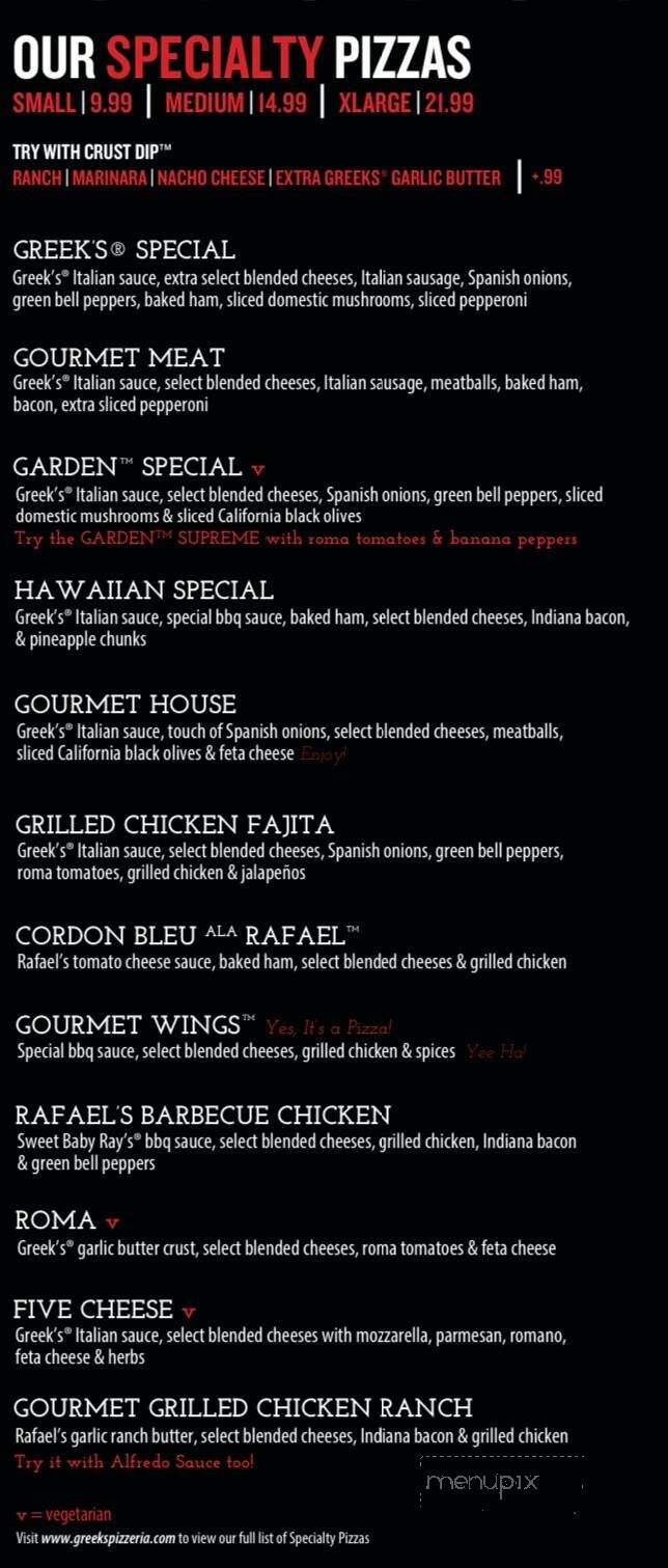Greek's Pizza - Martinsville, IN menu_pic