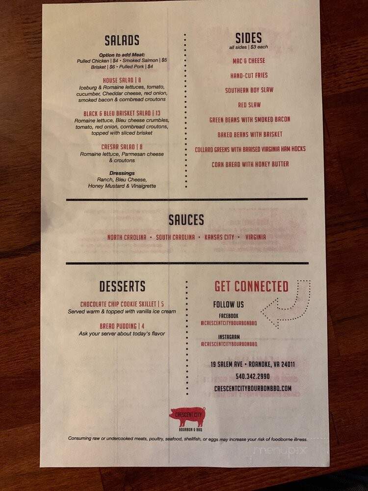 Crescent City Bourbon & BBQ - Roanoke, VA