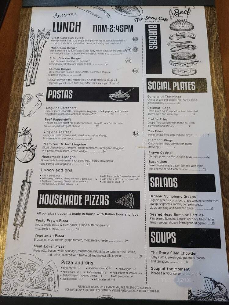 The Story Cafe Eatery & Bar - Richmond, BC menu_pic