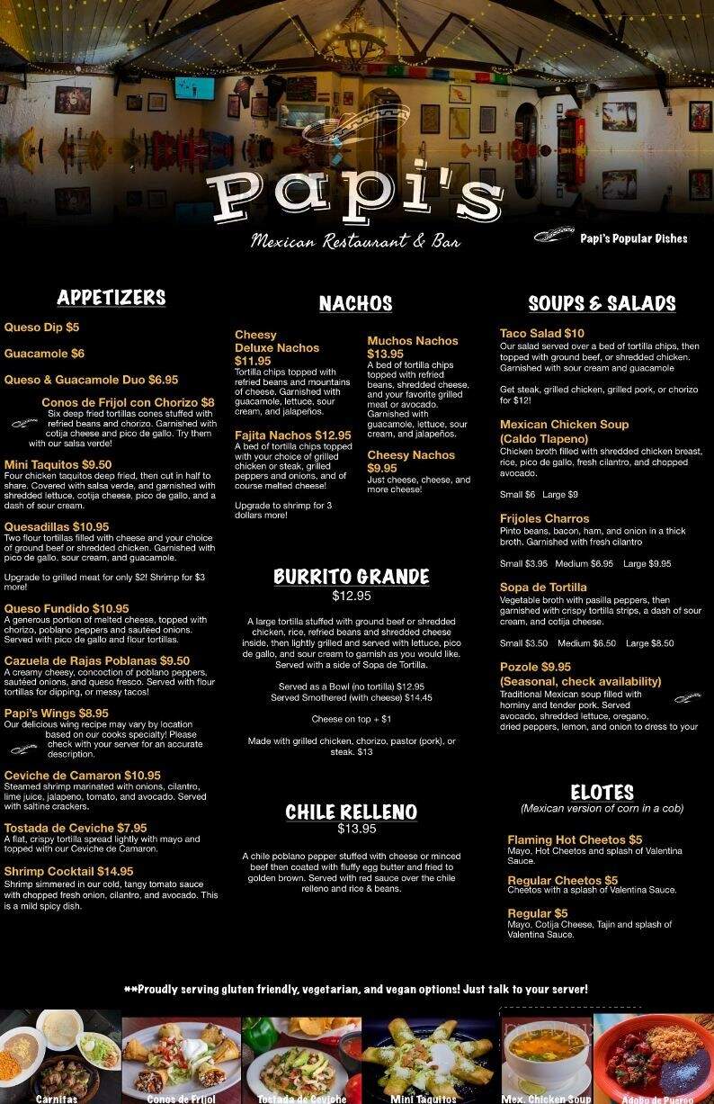 Papi's In Palomar - Lexington, KY menu_pic