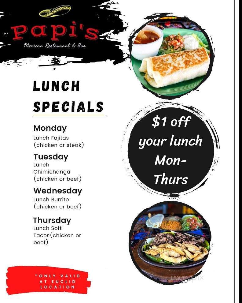 Papi's In Palomar - Lexington, KY menu_pic