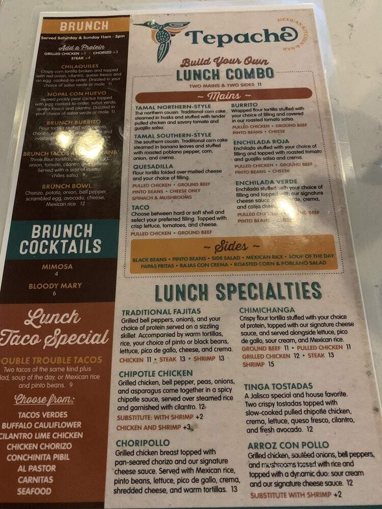 Tepache Mexican Kitchen & Bar - Mars, PA menu_pic