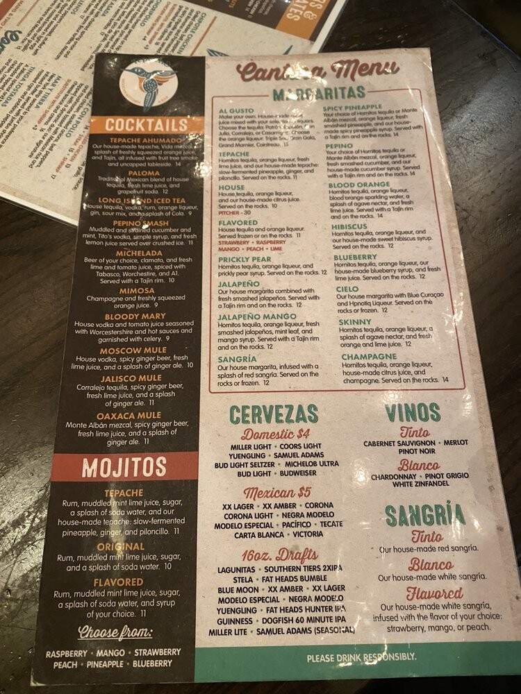 Tepache Mexican Kitchen & Bar - Mars, PA menu_pic