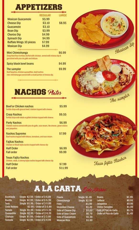 El Metate - Sylvester, GA menu_pic