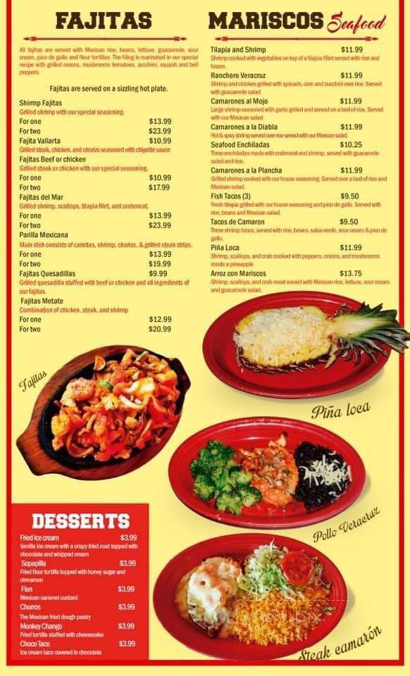 El Metate - Sylvester, GA menu_pic